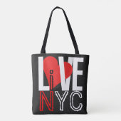 NYCを愛する NYC在住 赤黒白 バッグ (裏面)