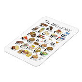 NYCアイコニックのABCニューヨーク市食品アルファベット マグネット (左側)