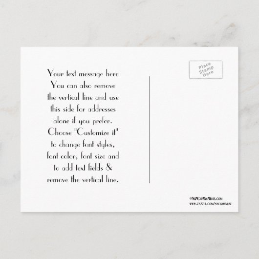 NYCアクアスカイラインシルエット保存日 案内ポストカード (裏面)