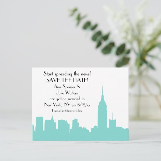 NYCアクアスカイラインシルエット保存日 案内ポストカード (スタンド正面)