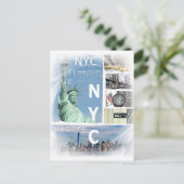 NYCアモダンートポップ・アートのニューヨークシティテンプレート ポストカード (スタンド正面)