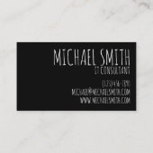 NYCアーキテクチャ超高層ビル写真メタリック 名刺 (裏面)