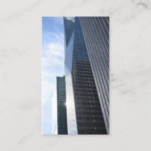 NYCアーキテクチャ超高層ビル写真メタリック 名刺