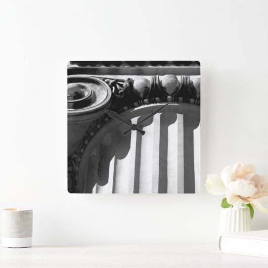 NYCアーキテクチャIII スクエア壁時計 (ホーム)