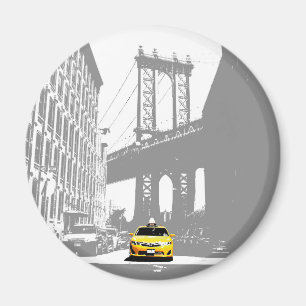 NYCイエロータクシーブルックリンブリッジニューヨークシティ マグネット