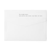 NYCイエロータクシー差出人住所ラベル ラップアラウンドラベル (裏面)