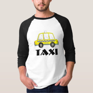 NYCイエロータク市松模様にシーキャブニューヨークシティカー Tシャツ