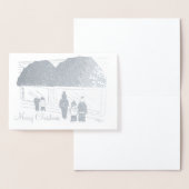 NYCウィンドウショッピングメリークリスマスホリデークリスマス 箔カード (ディスプレー)