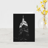 NYCエンパイアステート建物折り畳みグリーティングカード カード (黄色い花)