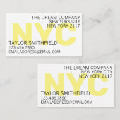 NYCオーバーレイ・ビジネス・カード 名刺 (正面/裏面)