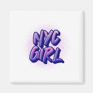 NYCガールグラフィティスタイル マグネット