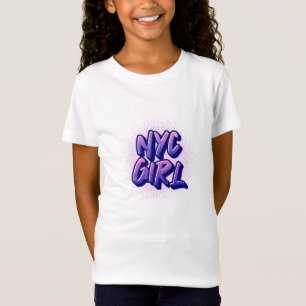 NYCガールグラフィティスタイル Tシャツ