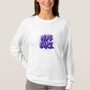 NYCガールグラフィティスタイル Tシャツ