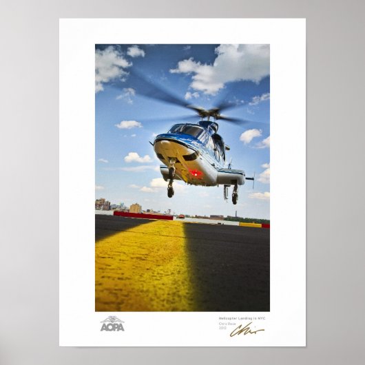 NYCギャラリーへのヘリコプター着陸 ポスター (正面)