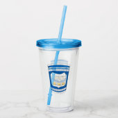 NYCギリシャのダイナーコーヒーカップを提供して幸せ アクリルタンブラー (裏面)