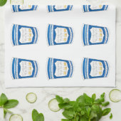 NYCギリシャのダイナーブルーコーヒーカップを提供して幸せ キッチンタオル (折り畳み)