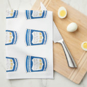 NYCギリシャのダイナーブルーコーヒーカップを提供して幸せ キッチンタオル (四つ折り)