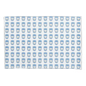 NYCギリシャのデリブルーコーヒーカップを提供して嬉しい 枕カバー (正面)