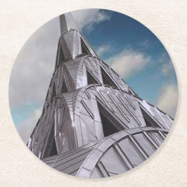 NYCクライスラの建物 ラウンドペーパーコースター