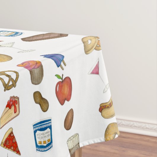 NYCクラシックニューヨークシティフーズPretzelピザロックス テーブルクロス (インサイチュ)