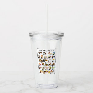 NYCクラシックNY City FoodsのABC アクリルタンブラー