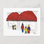 NYCクリスマスウィンドウズニューヨークシティホリデー シーズンポストカード (正面)