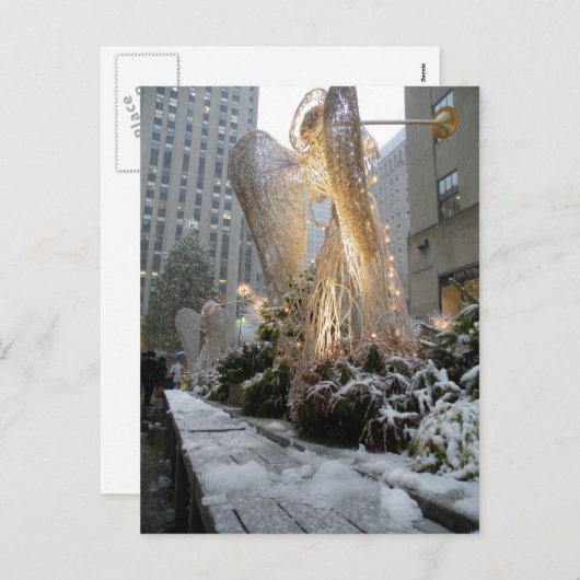 NYCクリスマスエンジェル シーズンポストカード (正面/裏面)