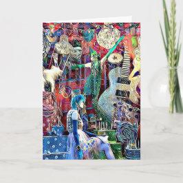 NYCクリスマスカードの窓ショッピング シーズンカード