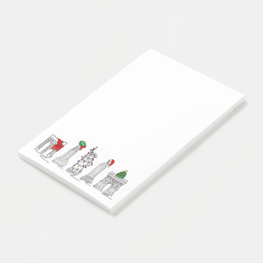 NYCクリスマスクリスマスランドマークス建築ニューヨーク ポストイット (アングル)