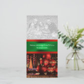 NYCクリスマスジャイアントオーナメントディスプレイ，あなたの写真 シーズンカード (スタンド正面)