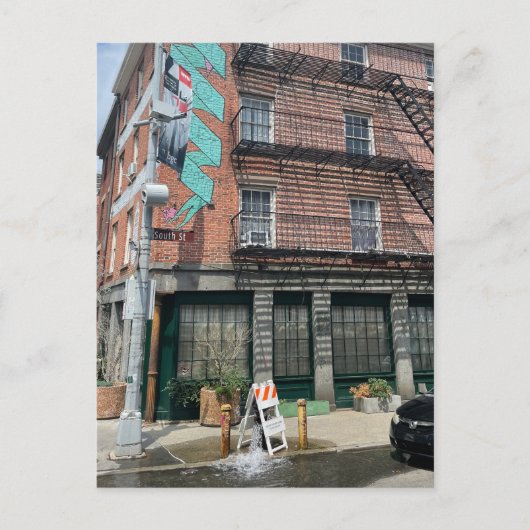 NYCグラフィティ建物はがきアーバンアートスナップショット ポストカード (正面)