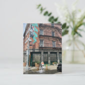 NYCグラフィティ建物はがきアーバンアートスナップショット ポストカード (スタンド正面)