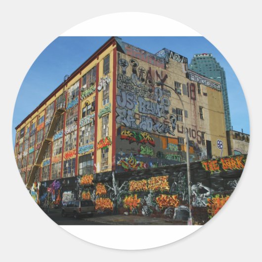 nycグラフィティ病スタイル ラウンドシール (正面)