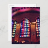 NYCグランドセントラルステーションでのクリスマスライトショー シーズンポストカード (正面/裏面)