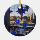 NYCコロンバスサークルクリスマスホリデーニューヨークNY セラミックオーナメント (正面)