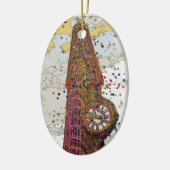 NYCサイケデリック：フラチロン建物&時計#1A セラミックオーナメント (左)