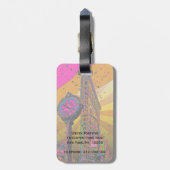 NYCサイケデリック：フラチロン建物&時計#2B ラゲッジタグ (裏面縦)