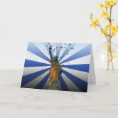 NYCサイケデリック：自由の女神#2 カード (黄色い花)