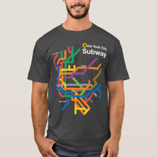 NYCサブウェイ図ギフト Tシャツ