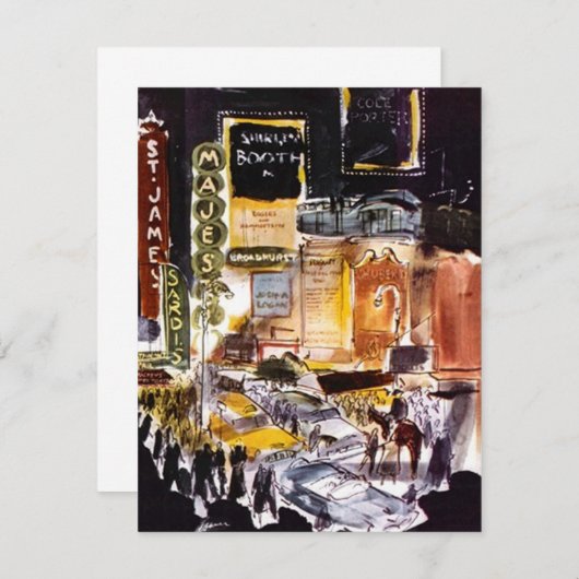 NYCシアターディストリクト空白の招待状発表 招待状 (正面/裏面)