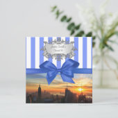 NYCスカイラインアットサンセットスウィート16パーティの招待状 招待状 (スタンド正面)