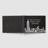 NYCスカイラインエッチング星空DIY BGカラーSQ甘い16 ゲストブック (全面)