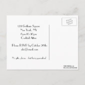 NYCスカイラインエッチング01婚約パーティ#2 インビテーションポストカード (裏面)