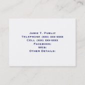 NYCスカイラインエッチング01青 名刺 (裏面)