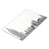 NYCスカイラインエッチング01 ノートパッド (アングル)