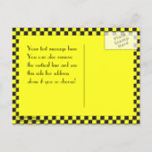 NYCスカイラインエッチングESBチェックタクシー救日付 案内ポストカード (裏面)