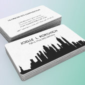 NYCスカイラインシルエットブラック&ホワイト汎用 名刺