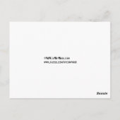 NYCスカイラインシルエットブルースターリーテーブル番号 ポストカード (裏面)