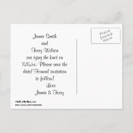 NYCスカイラインシルエットブルースター保存日2 案内ポストカード (裏面)