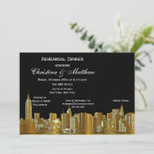 NYCスカイラインシルエットリハーサルディナー 招待状 (スタンド正面)